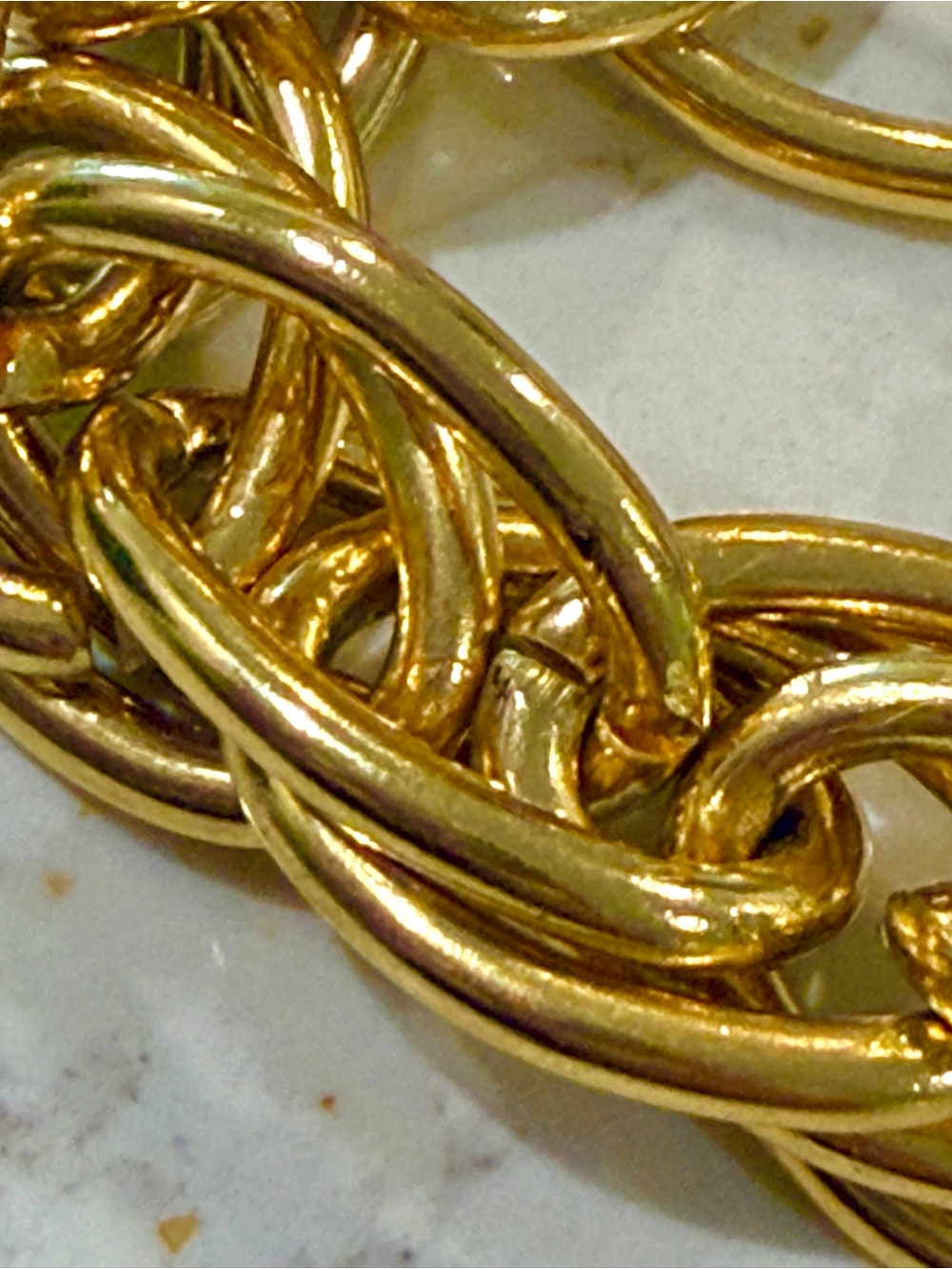 Vintage Chunky Gold-Plated Interlocking Rosa Rope Statement Chain - Picture 3 of 5
